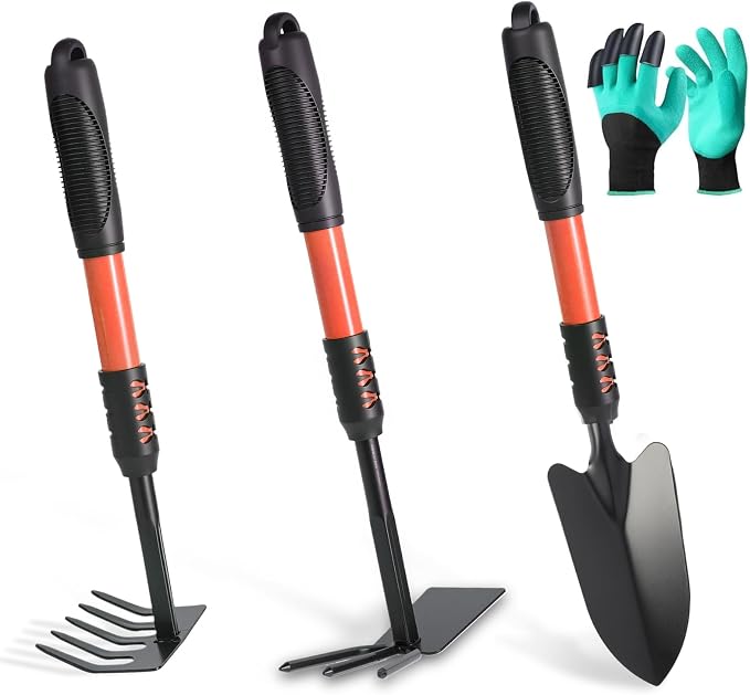 4 Piece Stainless Steel Garden Tool Set For Digging And Planting