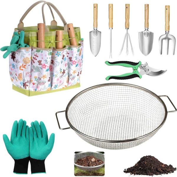 Heavy Duty Soil Sifter With Mesh For Compost And Dirt Separation
