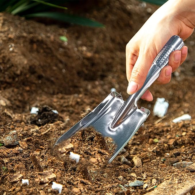 Stainless Steel Garden Hand Trowel for Planting, Digging and General Gardening