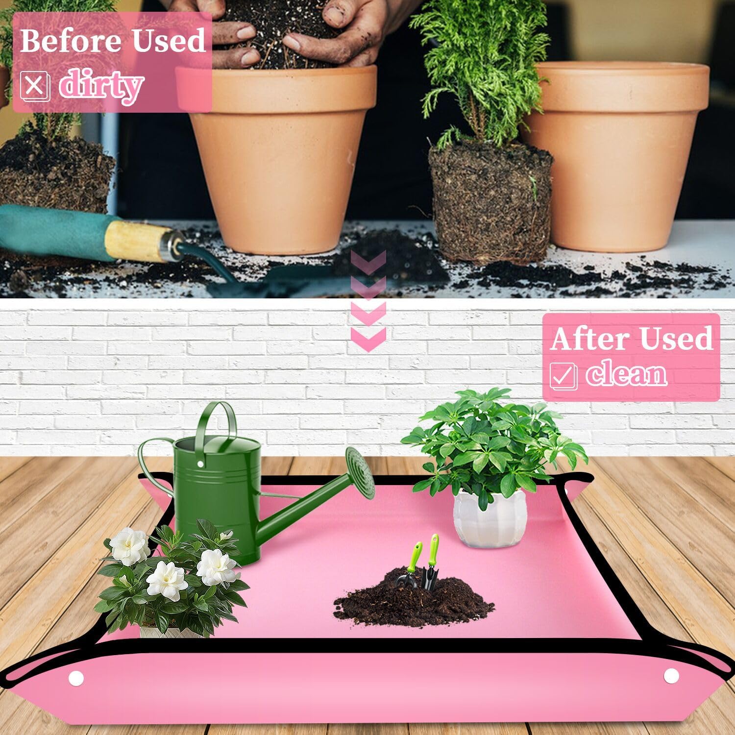 29 5 Inch Waterproof Plant Repotting Mat for Indoor Gardening Image 2