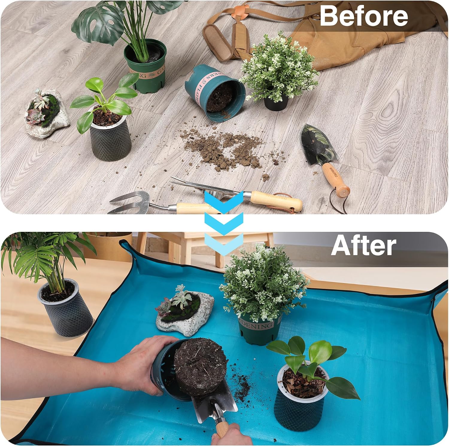 Plant Repotting Mat for Indoor Transplanting Image 2